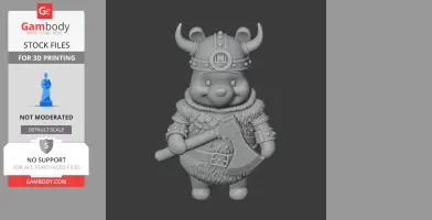 Winnie the Pooh Viking Ring Figure - Mashup Figure STL