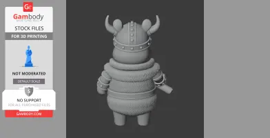 Winnie the Pooh Viking Ring Figure - Mashup Figure STL