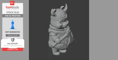 Winnie the Pooh Viking Ring Figure - Mashup Figure STL