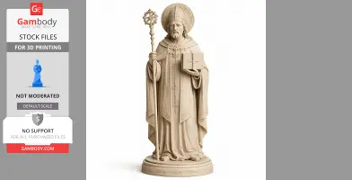 Saint Agilbert - Devotional Statue - STL 3D Print