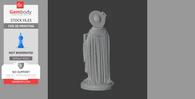 Saint Agilbert - Devotional Statue - STL 3D Print