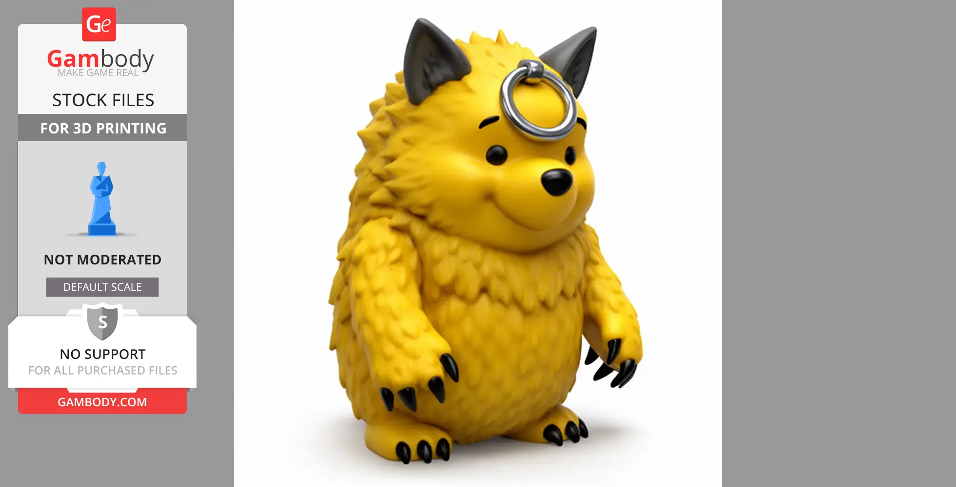 Winnie the Pooh Werewolf Ring Figure - Mashup Figure STL