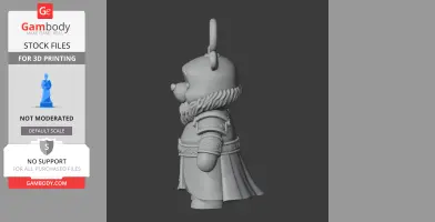 Winnie the Pooh Zeus Ring Figure - Mashup Figure STL
