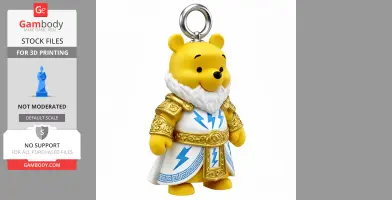 Winnie the Pooh Zeus Ring Figure - Mashup Figure STL