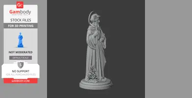 Saint Agilus - Devotional Statue - STL 3D Print
