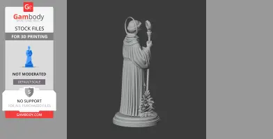 Saint Agilus - Devotional Statue - STL 3D Print