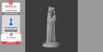 Saint Agilus - Devotional Statue - STL 3D Print