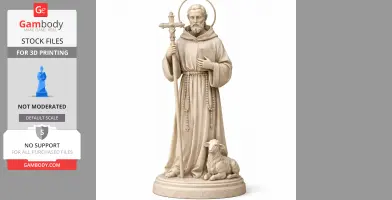 Saint Agnellus of Pisa - Devotional Statue - STL 3D Print