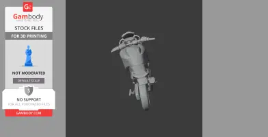 3D model of a BMW R1250GS motorcycle, view of the front handlebars and tire.