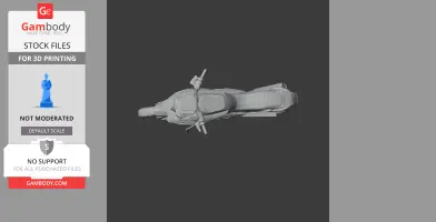 Top view of a 3D model of a BMW R1250GS motorcycle, designed for 3D printing.