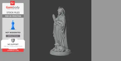 Saint Agnes - Devotional Statue - STL 3D Print