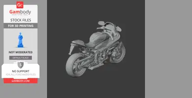 3D model of a BMW S1000RR motorcycle, detailed and ready for 3D printing.