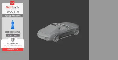 3D model of a sleek, gray BMW Skytop vehicle, suitable for 3D printing.