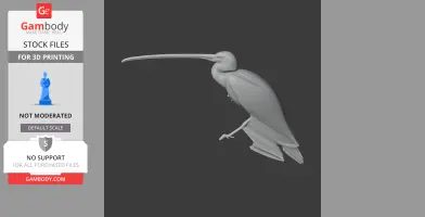 American white ibis - Prehistoric Animal STL