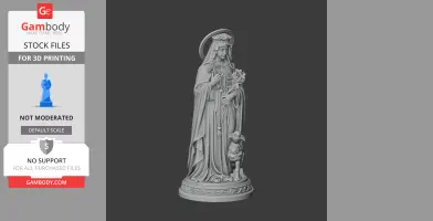 Saint Agnes of Assisi - Devotional Statue - STL 3D Print