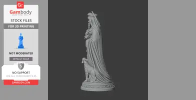 Saint Agnes of Assisi - Devotional Statue - STL 3D Print