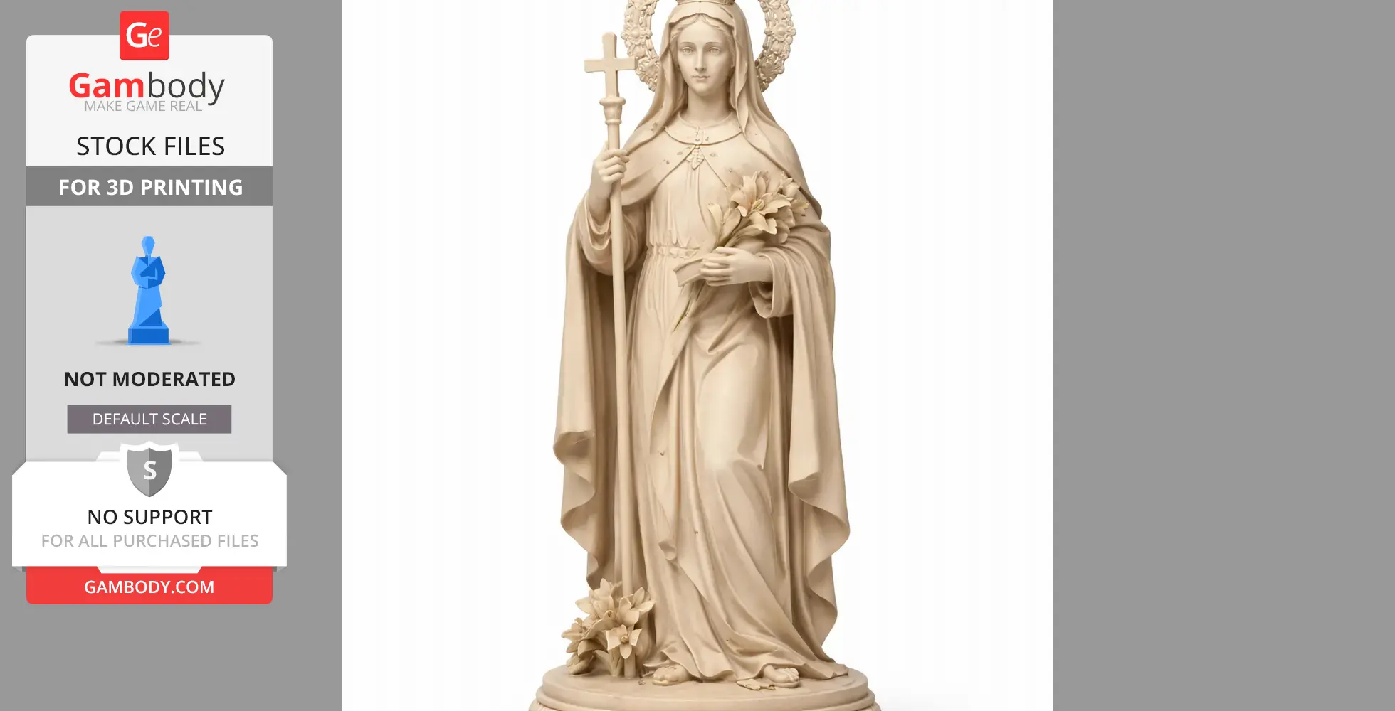 Saint Agnes of Montepulciano - Devotional - STL 3D Print