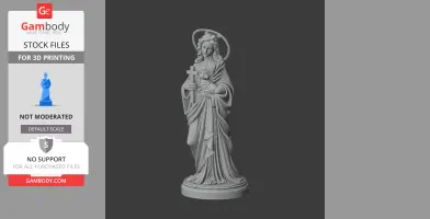 Saint Agnes of Rome - Devotional Statue - STL 3D Print