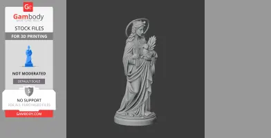 Saint Agnes of Rome - Devotional Statue - STL 3D Print