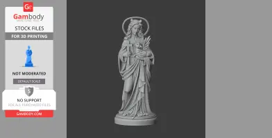 Saint Agnes of Rome - Devotional Statue - STL 3D Print