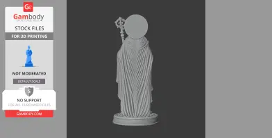 Saint Agobard - Devotional Statue - STL 3D Print