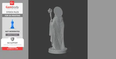 Saint Agobard - Devotional Statue - STL 3D Print