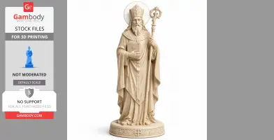Saint Agobard - Devotional Statue - STL 3D Print