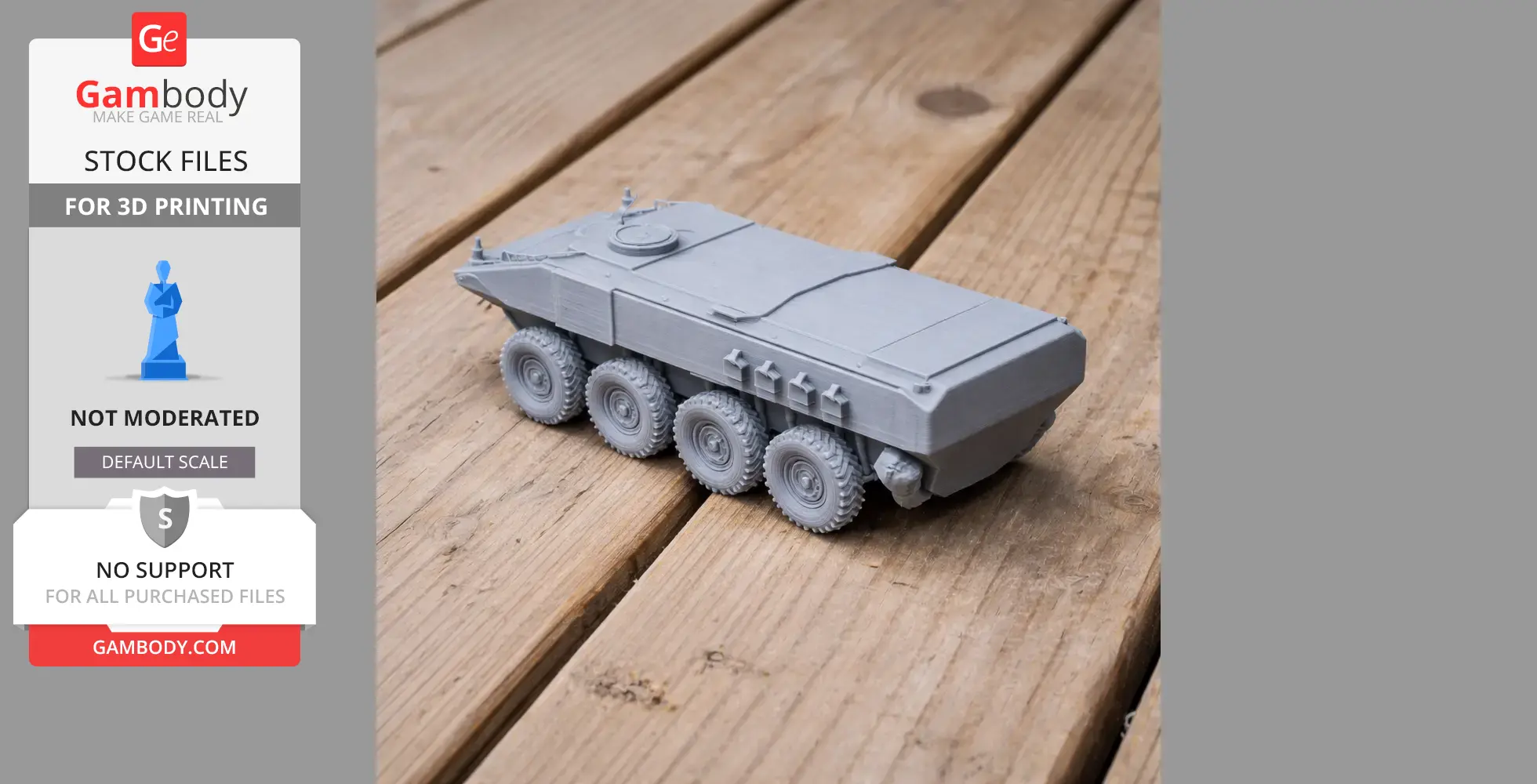 Amphibious Combat Vehicle - Tank Model STL