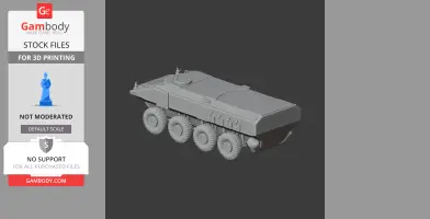 Amphibious Combat Vehicle - Tank Model STL
