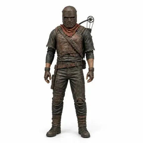 A rugged figurine with armor, helmet, and a compound bow on back, ready for 3D printing.