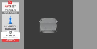 Front view of a detailed BMW Z1 car model for 3D printing from Gambody.