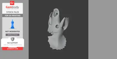 3D model of an Avaceratops skull replica designed for 3D printing.