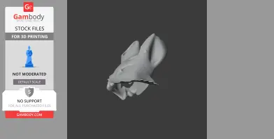 Avaceratops skull 3D model for printing, showing detailed horns and frill on a neutral background.