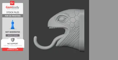 Turtle Head Wall Hanger Coat and Key - Animal Wall Hook STL