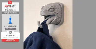 Turtle Head Wall Hanger Coat and Key - Animal Wall Hook STL