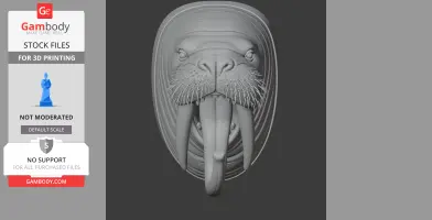 Walrus HEAD WALL HANGER COAT AND KEY - Animal Wall Hook STL