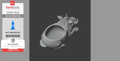 Warthog Bowl - Animal Wall Hook STL