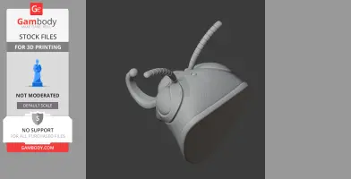 Wasp HEAD WALL HANGER COAT AND KEY - Animal Wall Hook STL