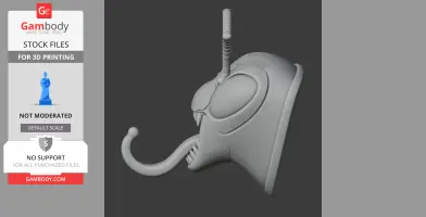Wasp HEAD WALL HANGER COAT AND KEY - Animal Wall Hook STL