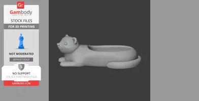 Weasel Bowl - Animal Wall Hook STL