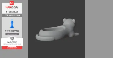 Weasel Bowl - Animal Wall Hook STL