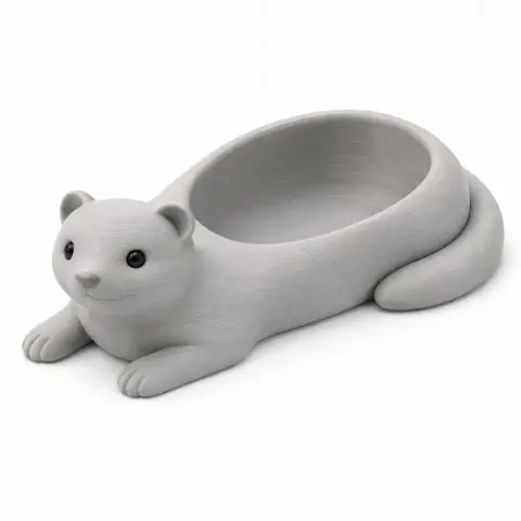 Weasel Bowl - Animal Wall Hook STL