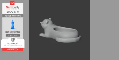 Weasel Bowl - Animal Wall Hook STL