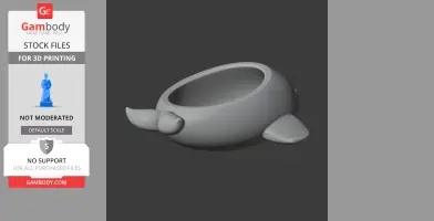 Whale Bowl - Animal Wall Hook STL