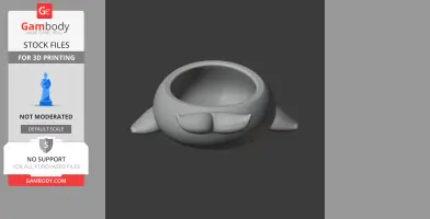 Whale Bowl - Animal Wall Hook STL