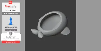 Whale Bowl - Animal Wall Hook STL
