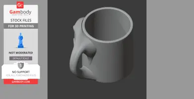 Whale Mug - Animal Wall Hook STL