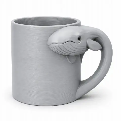 Whale Mug - Animal Wall Hook STL