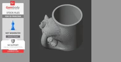 Wolf Mug - Animal Wall Hook STL