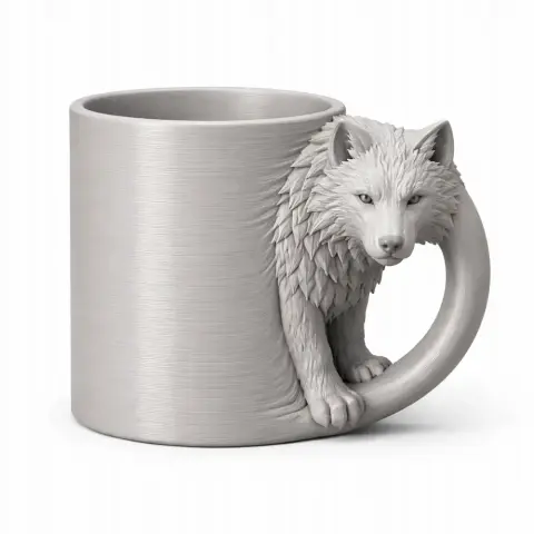 Wolf Mug - Animal Wall Hook STL